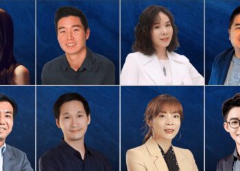 由上至下、由左至右為：劍橋大學永續領導力學院永續創新計畫總監 Viola Jardon、互助營造董事長特助林子程、展晟照明集團南區總經理黃真瑋、信昌機械廠營銷長奚仲豪、大瀚國際開發董事長蔡明瑋、劍橋大學臺灣校友會會長暨清華大學教授謝英哲、臺灣數位企業總會執行長王怡雯、《The Icons》執行長暨劍橋大學臺灣校友會秘書長許復。（圖：The Icons）